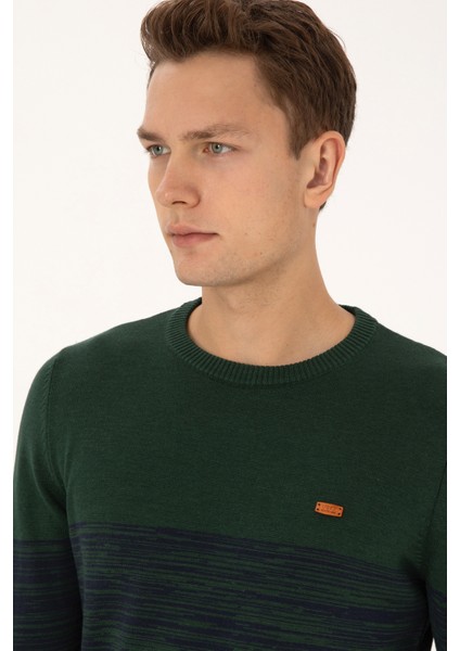 Erkek Koyu Yeşil Kazak /triko 50314970-VR079 fiyatları