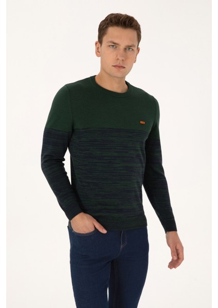 Erkek Koyu Yeşil Kazak /triko 50314970-VR079 modelleri