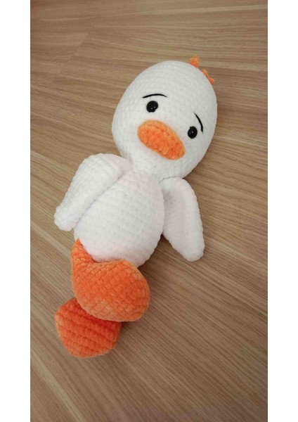 Amigurumi Beyaz Kadife Ipten Ördek Uyku Arkadaşı fiyatları