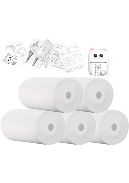 Mini Yazıcı Kâğıdı Termal Rulo - Beyaz Mini Yazıcı Rulosu 57X25MM Yapışkansız Kâğıt fiyatları