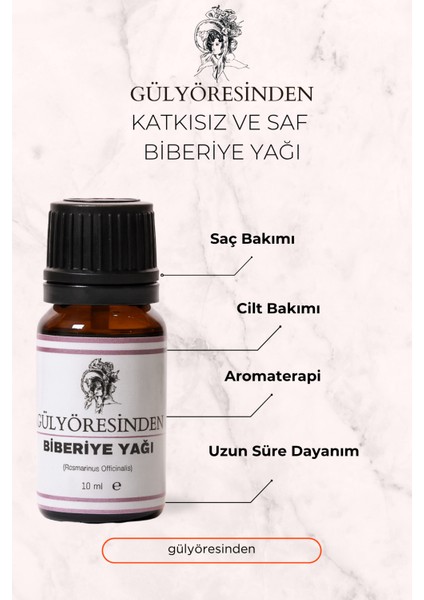 %100 Saf Doğal Biberiye Yağı 10 ml – Saç Dökülmesine Karşı, Cilt ve Aromaterapi Kullanımı Için fiyatları