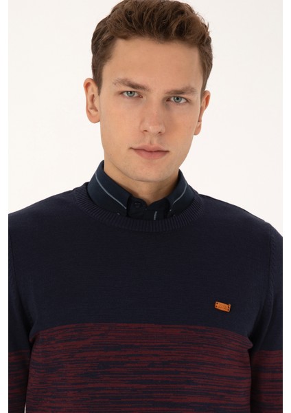 Erkek Lacivert Kazak /triko 50314970-VR033 fiyatları