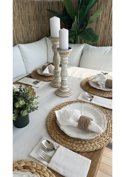 Keten Dokulu Ekru Runner (Peçetesiz) fırsatları