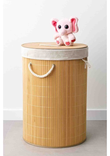 Orjinal Bambu Oval Kirli Sepeti ve Bambu 3 Lü Organizer (Sabunluk Havlu Kozmetik Saklama ) fiyatları