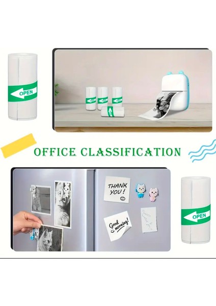 5 Adet Mini Yazıcı Rulosu Beyaz Kendinden Yapışkanlı - 57X25 mm Termal Yazıcı Rulosu Sticker fiyatları