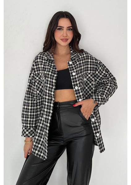 Çift Cepli Oduncu Gömlek Siyah