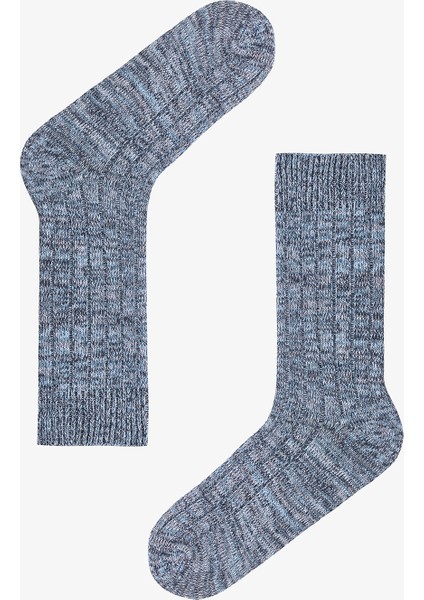 Gri Melanj Erkek Heavy Soket Çorap