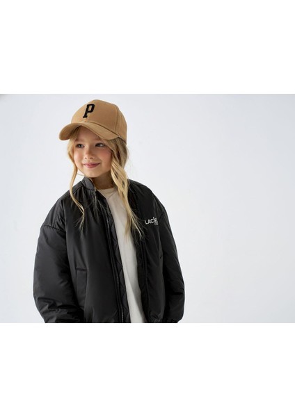 Unisex Çocuk Siyah Bomber Mont – Fermuarlı, Cepli, Rahat Kesim modelleri