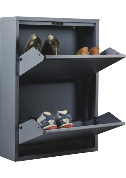 Metal Ayakkabalık 2'li Antrasit Ayakkabılık fiyatları