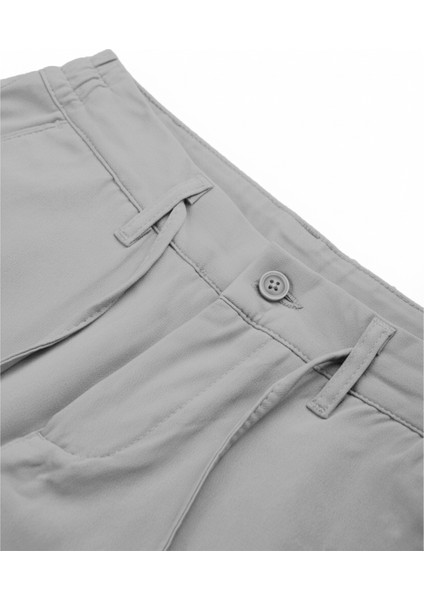 Erkek Gri Esnek Kumaş Slim Fit Beli Lastikli Günlük Spor Pantolon 2601070 fırsatları