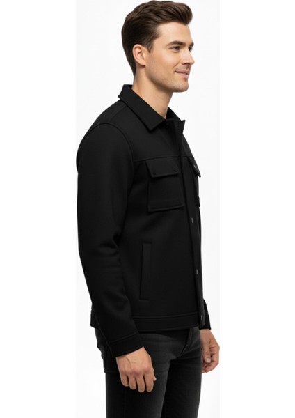 Erkek Siyah Silim Fit Mevsimlik Süet Spor Mont BGL-ST05016 fırsatları