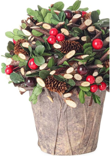 Eloise Plastik Çiçekli Vazo 21CM fiyatları