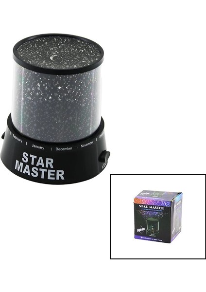 Ay - Yıldız Görselligece Lambası Pilli - Usbli Gün Işık - Renkli Işıkrenk Değiştirme - Manuel Dönerli (5148)