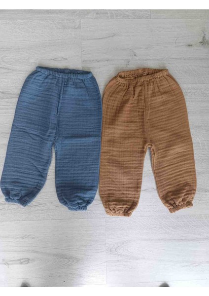 Bebek Beli Lastikli Ikili Müslin Pantolon fiyatları