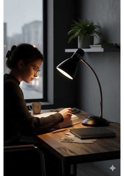 Metal Esnek Boyunlu Masa Lambası – Çalışma / Öğrenci / Okuma Lambası fiyatları
