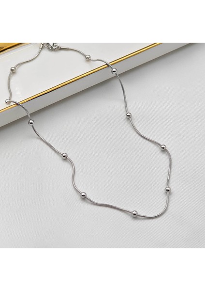 Kararmaz Paslanmaz Zincir Çelik Kolye