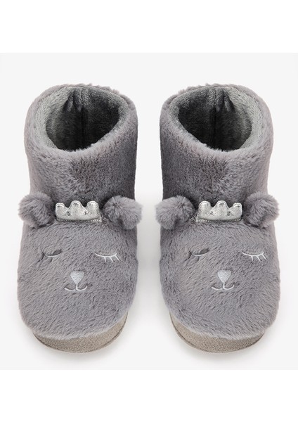 Gri Hayvan Nakışlı Softy Ev Botu