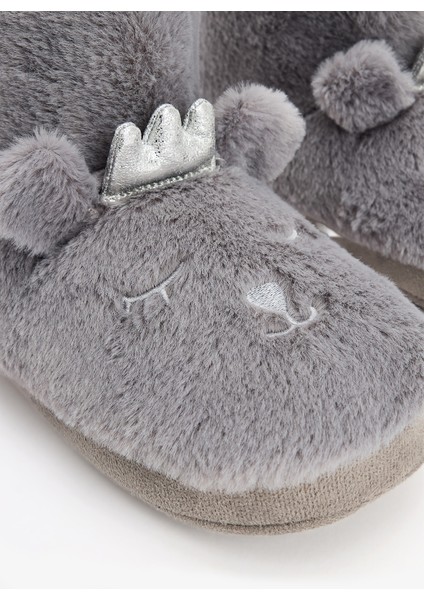 Gri Hayvan Nakışlı Softy Ev Botu modelleri