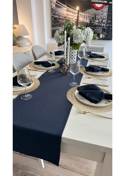 Pamuklu Leke Tutmaz Dertsiz Lacivert Runner (Peçete Dahil Değildir) modelleri