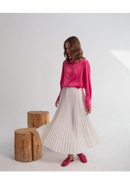 Luxefit Deri Görünümlü Lastikli Piliseli Etek (90 cm) fiyatları