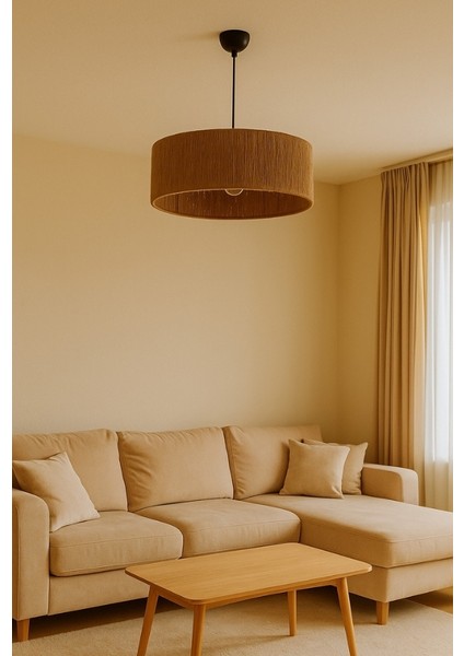 Bohem Hasır Avize Rustik Avize Jüt Model Aydınlatma - Prestigio Loess modelleri