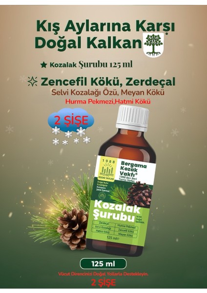 Bergama Kozak Vakfı Kozalak Şurubu 2 x 125 ml