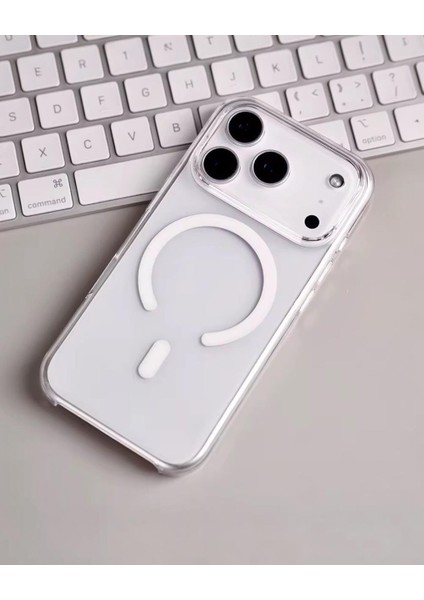Iphone Uyumlu Animasyonlu Altı Açık Şeffaf Sararmaz Magsafe Destekli Kılıf
