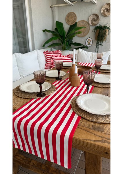 Kırmızı Çizgili Dertsiz Leke Tutmaz Sıvı Geçirmez Runner fiyatları