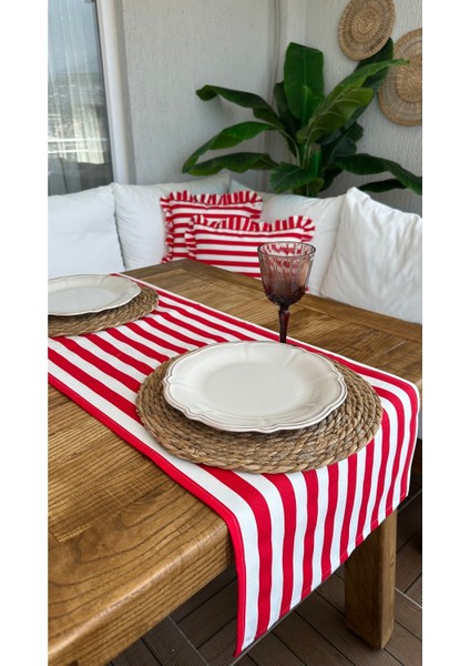 Kırmızı Çizgili Dertsiz Leke Tutmaz Sıvı Geçirmez Runner modelleri