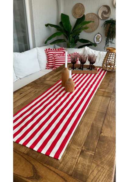 Kırmızı Çizgili Dertsiz Leke Tutmaz Sıvı Geçirmez Runner fırsatları