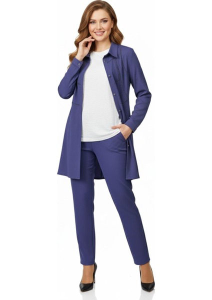 Kadın Taşlı Bluz Pantolon Tunik 3 Lü Takım BGL-ST04733