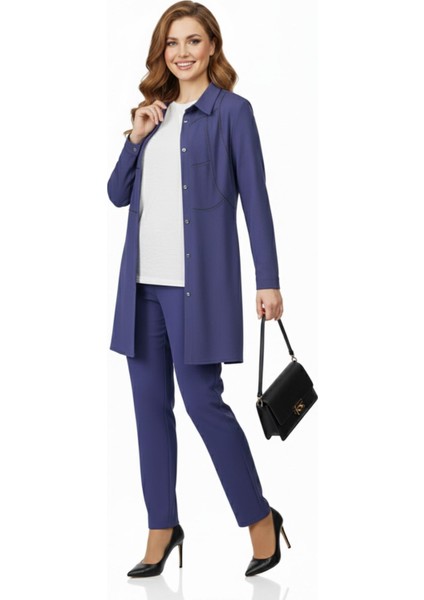 Kadın Taşlı Bluz Pantolon Tunik 3 Lü Takım BGL-ST04733 modelleri