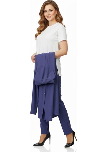 Kadın Taşlı Bluz Pantolon Tunik 3 Lü Takım BGL-ST04733 indirimleri