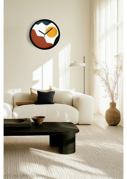 Modern Tasarım Duvar Saati - 25CM - Önü Camlı Siyah Kasa - Sessiz Mekanizma fiyatları