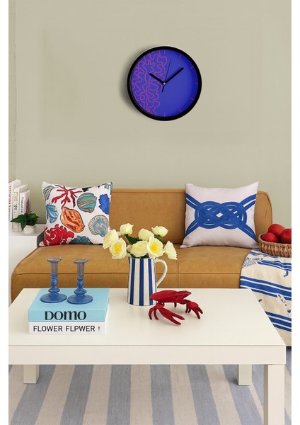 Modern Tasarım Duvar Saati - 25CM - Önü Camlı Siyah Kasa - Sessiz Mekanizma fiyatları