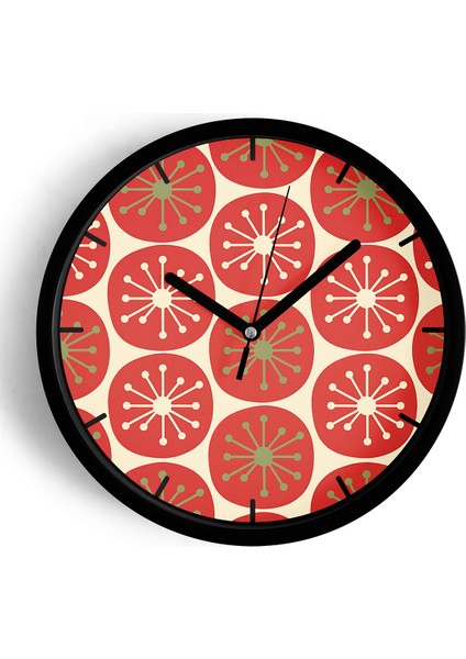 Modern Tasarım Duvar Saati - 25CM - Önü Camlı Siyah Kasa - Sessiz Mekanizma