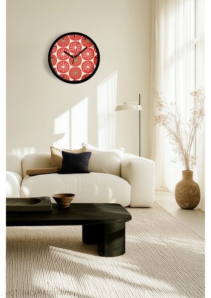 Modern Tasarım Duvar Saati - 25CM - Önü Camlı Siyah Kasa - Sessiz Mekanizma fiyatları