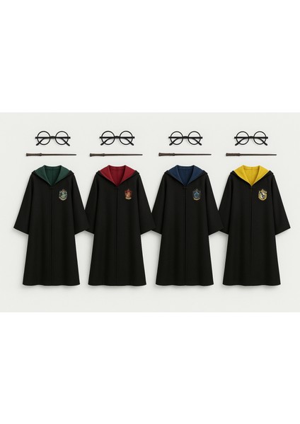 Premium Harry Potter Kostüm Seti Kostüm +Gözlük+ Asa fiyatları