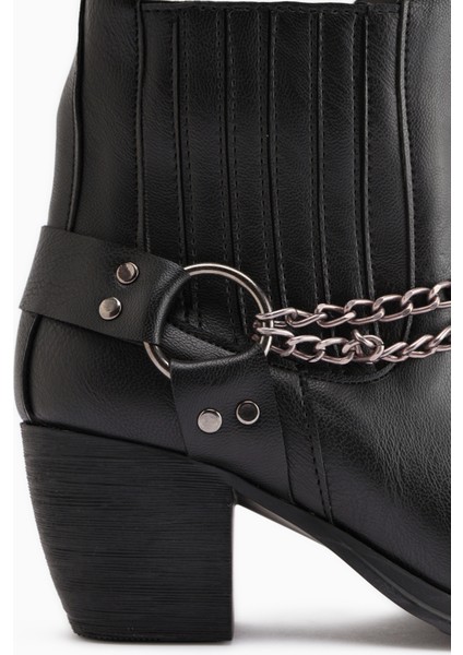 Deana Siyah Nakışlı Kadın Western Bot fırsatları