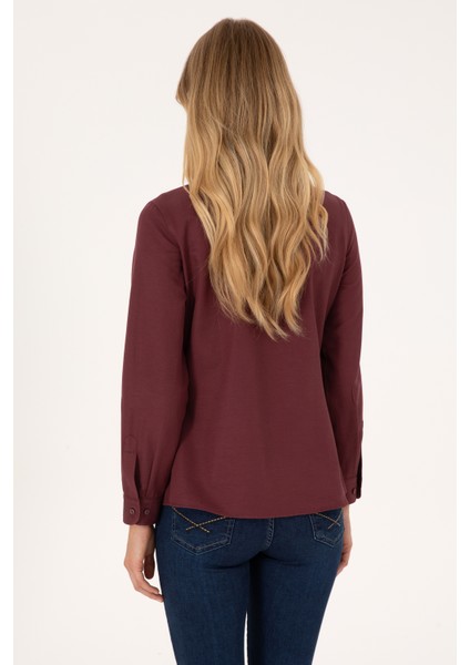 Kadın Plum Gömlek Basic 50316711-VR177 indirimleri