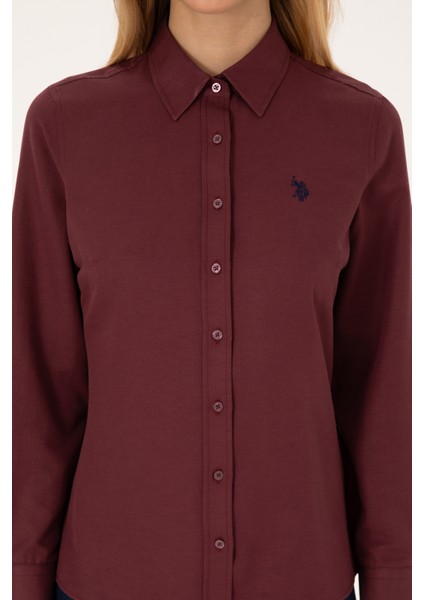 Kadın Plum Gömlek Basic 50316711-VR177