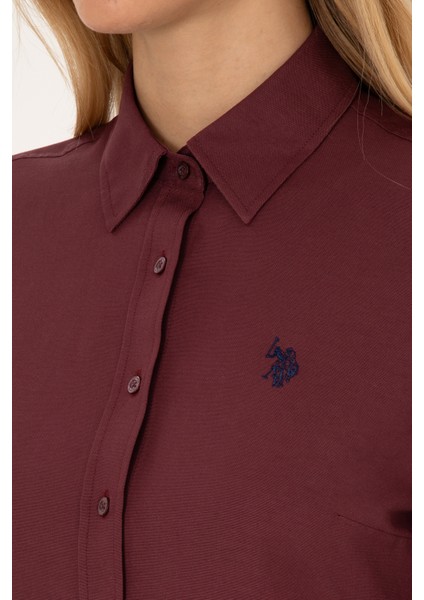 Kadın Plum Gömlek Basic 50316711-VR177