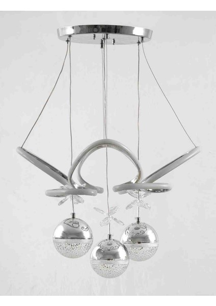 Kaos Model 3 Renk 4 Toplu Modern Ledli Salon Oturma Odasi Avize