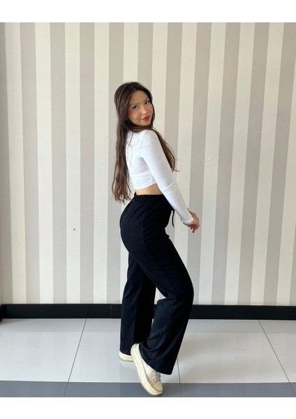 Kadın Yumuşacık Yüksel Bel Geniş Paça Modal Kumaş Eşofman modelleri