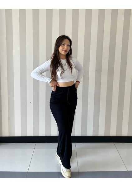 Kadın Yumuşacık Yüksel Bel Geniş Paça Modal Kumaş Eşofman fırsatları