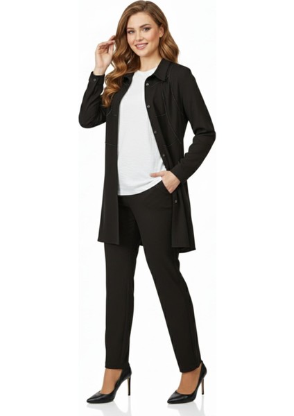 Kadın Taşlı Bluz Pantolon Tunik 3 Lü Takım BGL-ST04733