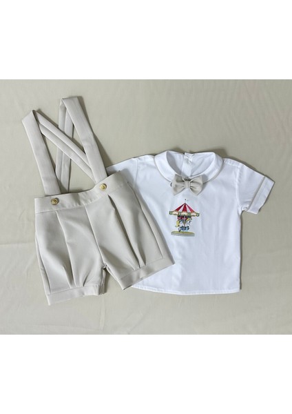 Atlı Karınca Konsept Bej Şort Salopettakım