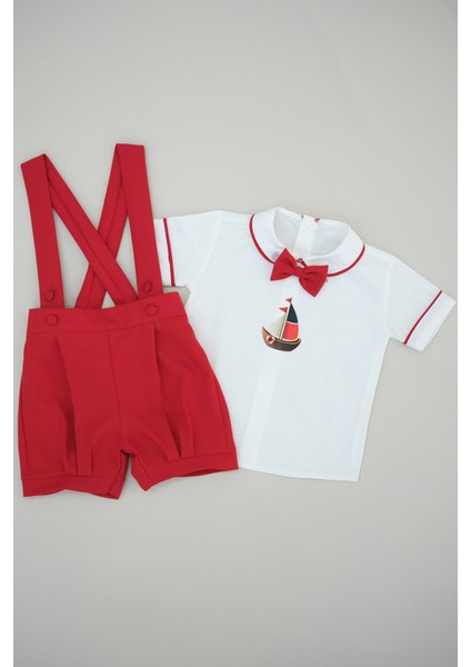 Yelkenli Baskılı Şort Salopet Takım fiyatları