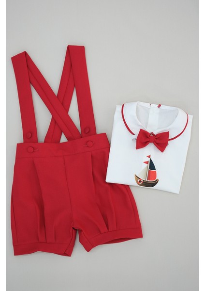 Yelkenli Baskılı Şort Salopet Takım modelleri