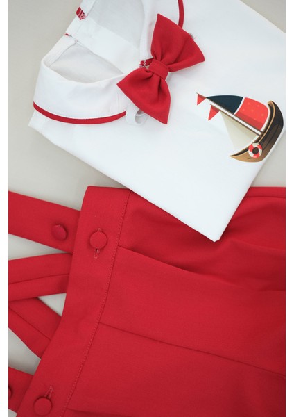 Yelkenli Baskılı Şort Salopet Takım fırsatları